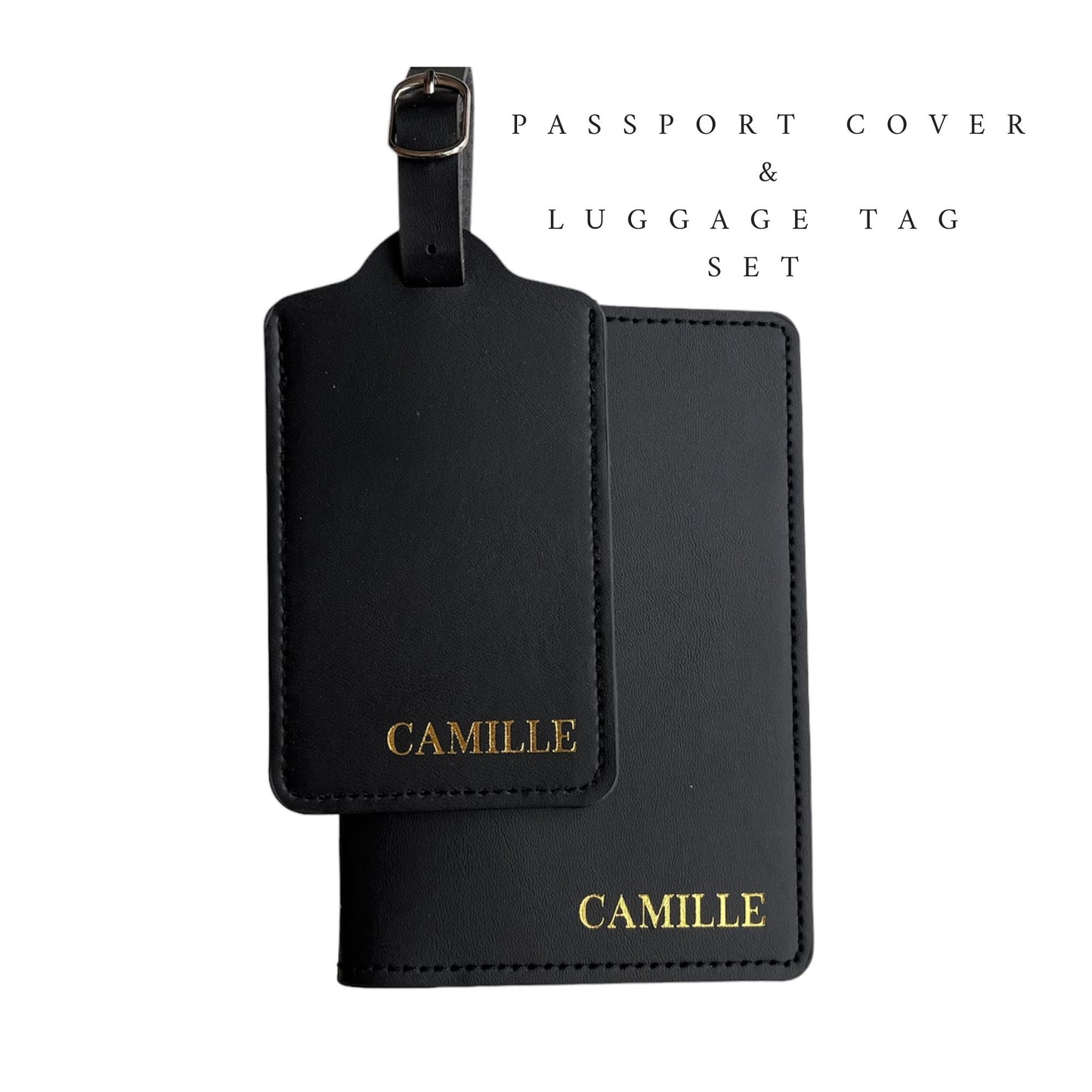 Personalized Passport Cover and Luggage Tag SET
