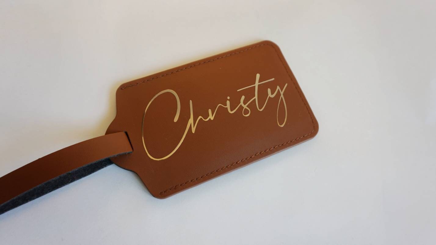 Personalized Luggage Tags (Cursive)