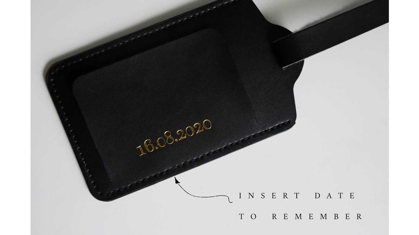 Personalized Vegan Leather Luggage Tags (Double Sided Personalization)