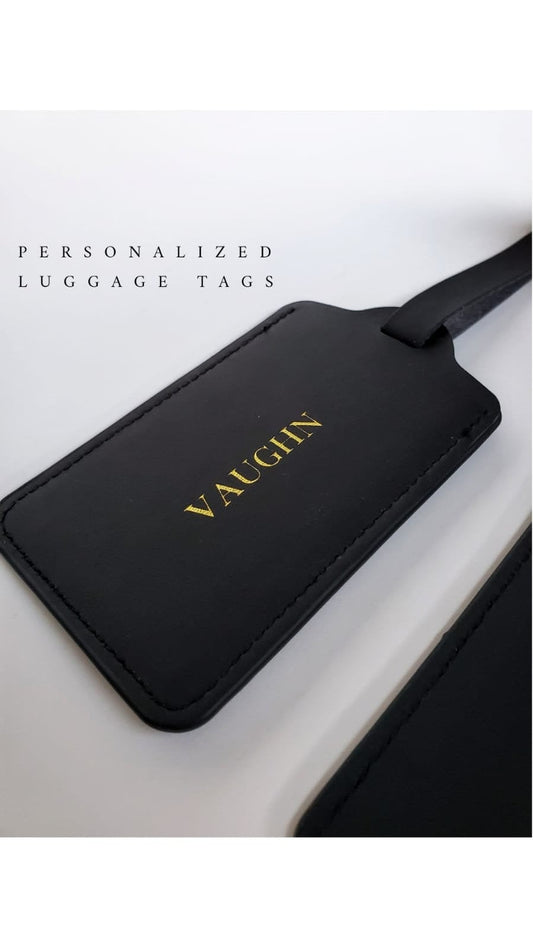 Personalized Vegan Leather Luggage Tags