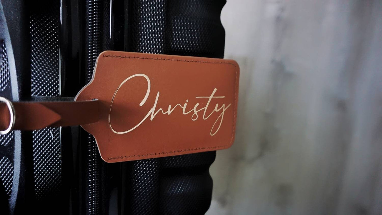 Personalized Luggage Tags (Cursive)