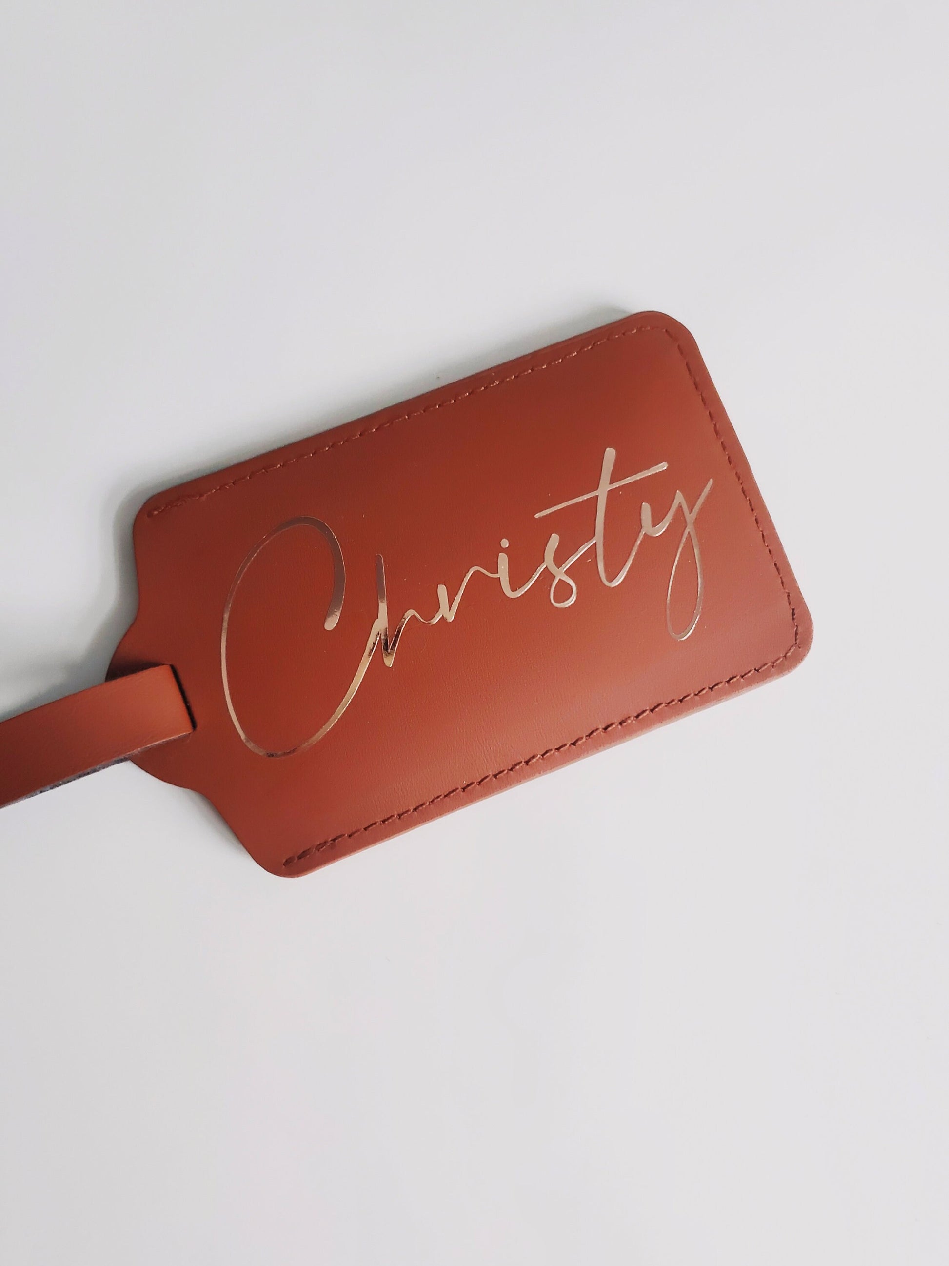 Personalized Leather Luggage Tag Monogrammed Luggage Tag 