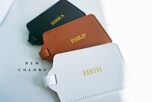 Personalized Vegan Leather Luggage Tag